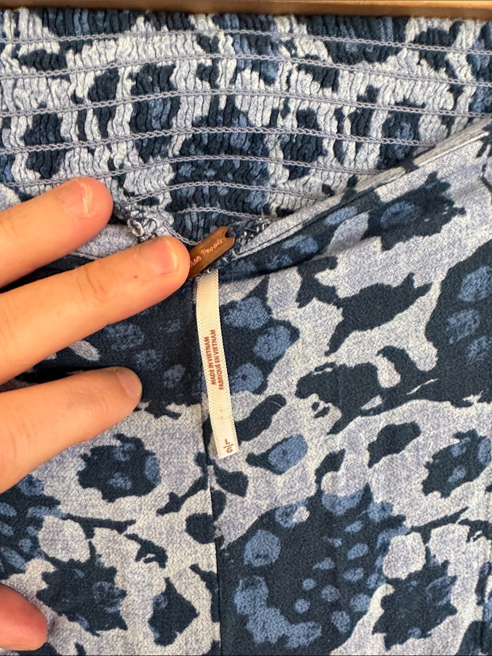 Free People Blue Floral pants - Picture 2 of 3